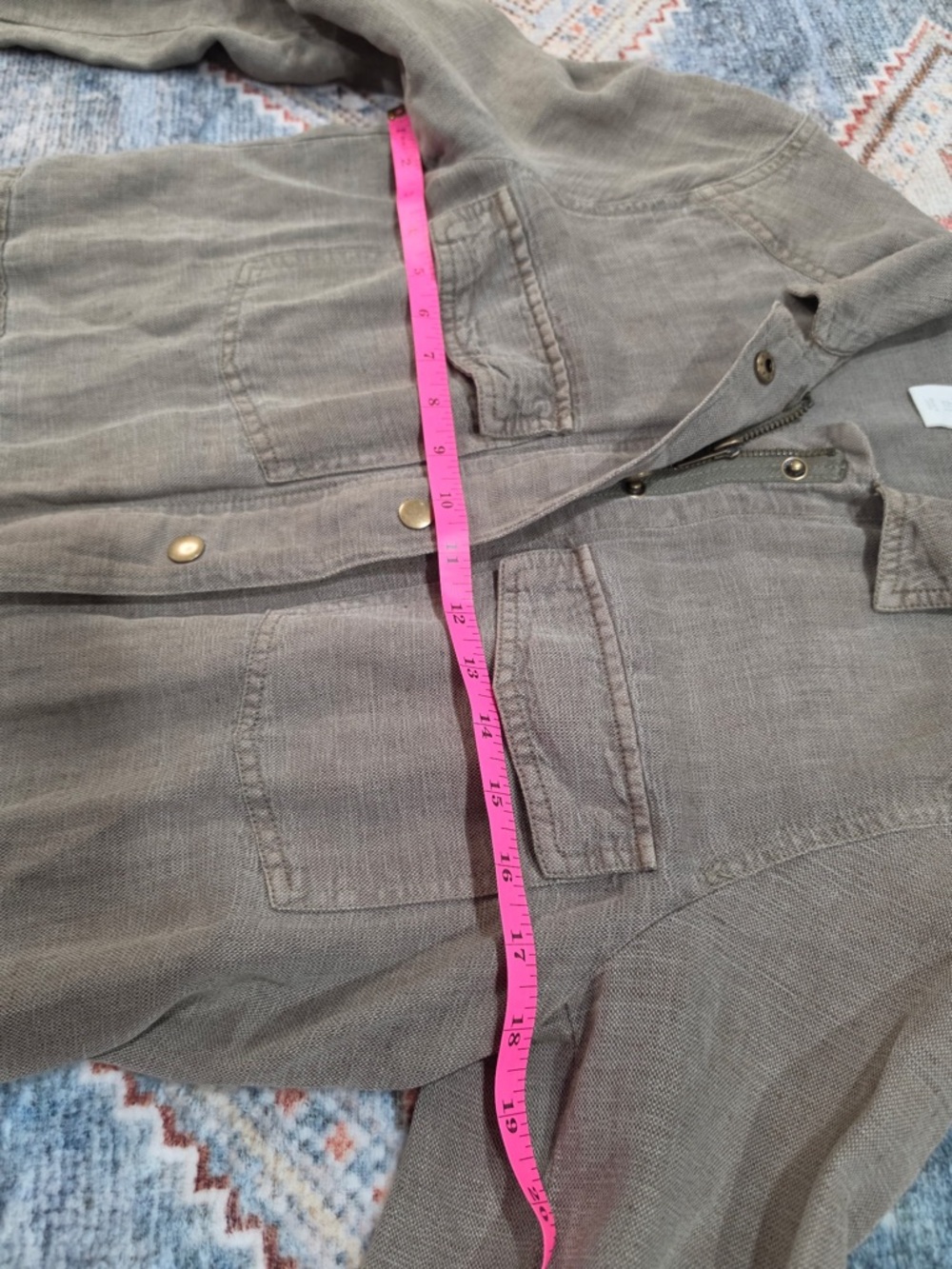C&C California Olive Linen Blend Shirt - Picture 4 of 8